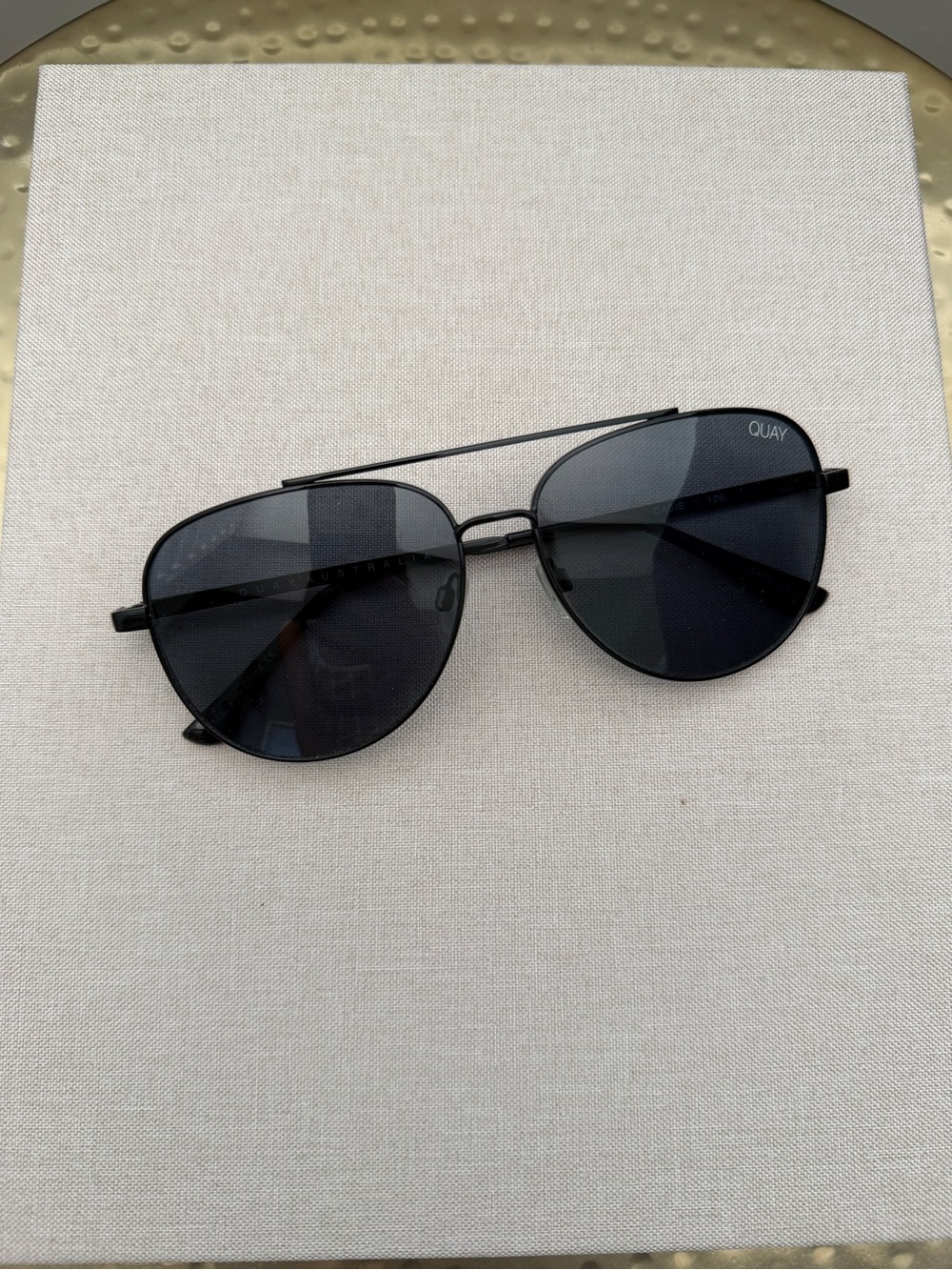 Quay Australia Black Aviator Sunglasses